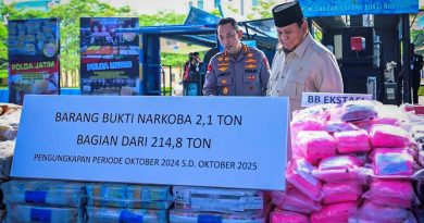 Prabowo Musnahkan 214 Ton Narkoba, Selamatkan 600 Juta Jiwa dari Bahaya Zat Terlarang
